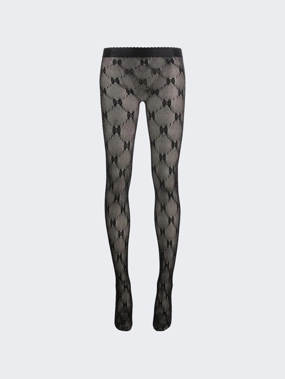 Gucci Black Logo Band Sheer Hosiery